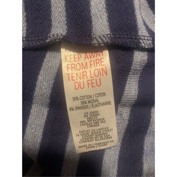 Hatley Striped Collared Pullover Dress Blue Pink Cotton Blend Size Medium - Picture 5 of 5